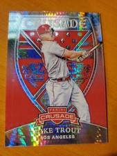 2018 Panini Crusade Hyper Prizm Refractor Mike Trout Card #19 #148/299