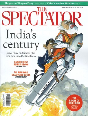The Spectator Magazine; India's Century, Sunak, Modi, Lolita, Tories, 2.9.23