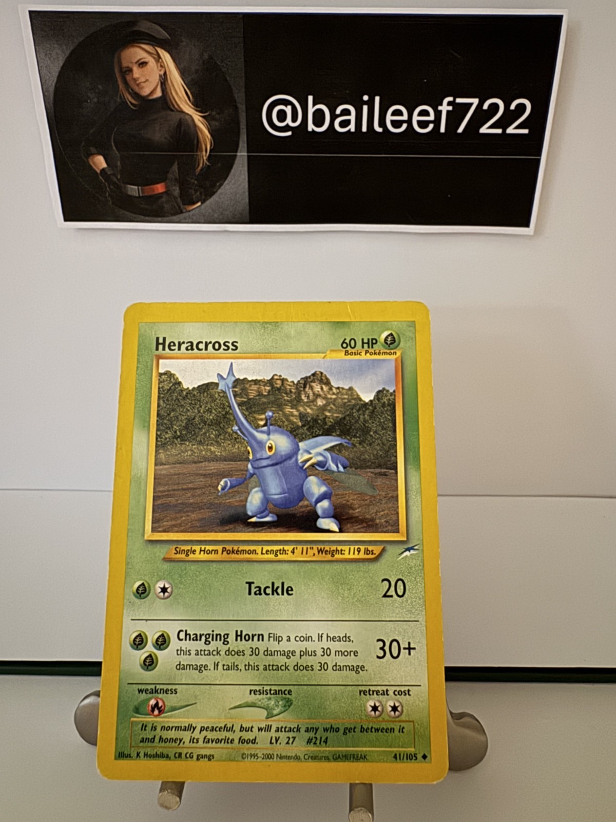 Heracross 41/105 - Neo Destiny - Vintage Regular - Pokémon TCG