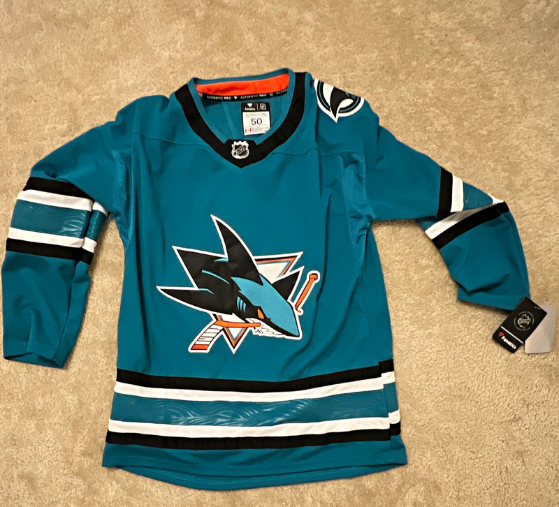 Fanatics Authentic Pro San Jose Sharks Celebrini #71 Teal Hockey Jersey Size 50
