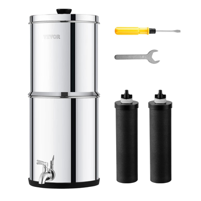 #ad Stainless Steel Gravity Water Filter System Reduces Lead amp; Chlorine 1.5G $131.99