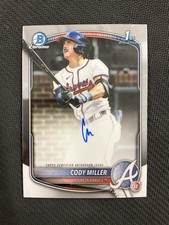 2025 Bowman Draft #CPA-CM Cody Miller Chrome Prospect Autographs Atlanta Braves