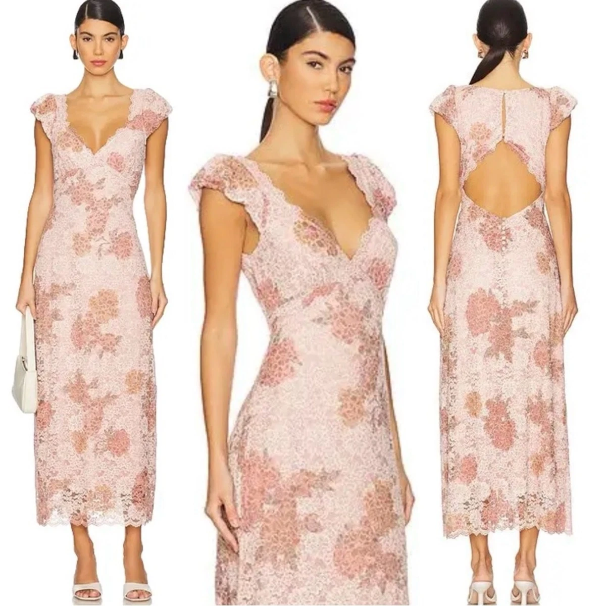 slim fit dress slacks Berylove Women Pink Flower Pleated A Line Wedding Party Guest Dress with Slit Floral Print Maxi Dress, Pink Flower / XL main image 1