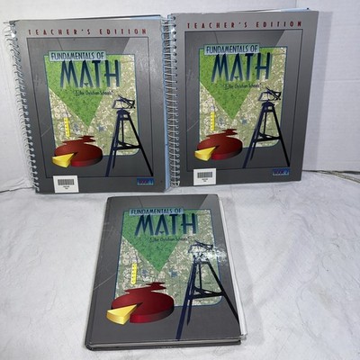 Fundamentals of Math Teacher's Ed. Books 1&2 Student Text Book (Damaged) 1997