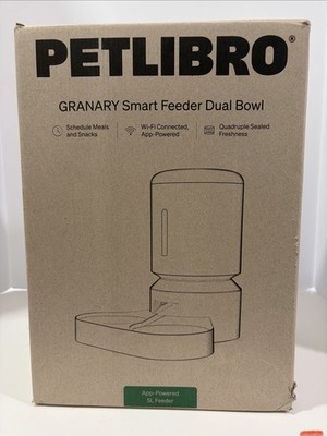 PETLIBRO 5L Automatic Cat Food Dispenser for 2 Cats with Timer 2 Bowl 50 Portion