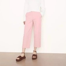 VINCE NWOT 295 Washed Cotton Crop Pant Rose Pearl Pink Size 12