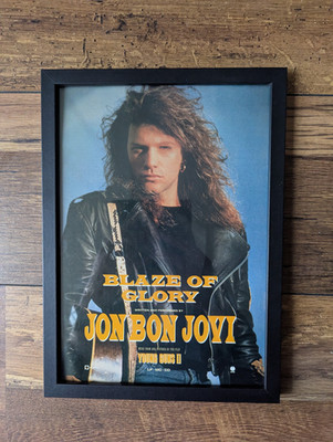 Jon Bon Jovi Blaze of Glory Framed Kerrang! A4 Classic Rock Ideal Gift