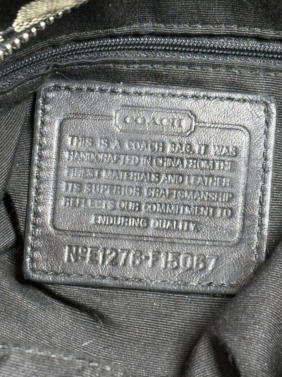 Coach Signature Duffle Shoulder Bag F15067 Y2K Bag w/ Adjustable