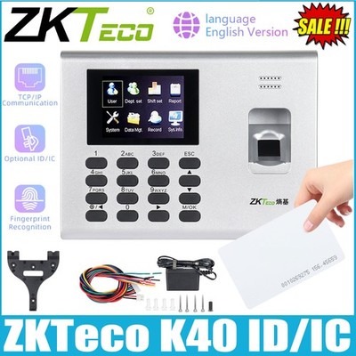 ZKTeco K40 ID IC TCP/IP Biometric Fingerprint Time Clock Access Control Terminal