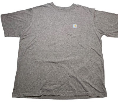 Carhartt K87 Pocket T-Shirt Men s 3XL Loose Fit Work Shirt Mink Heather Brown