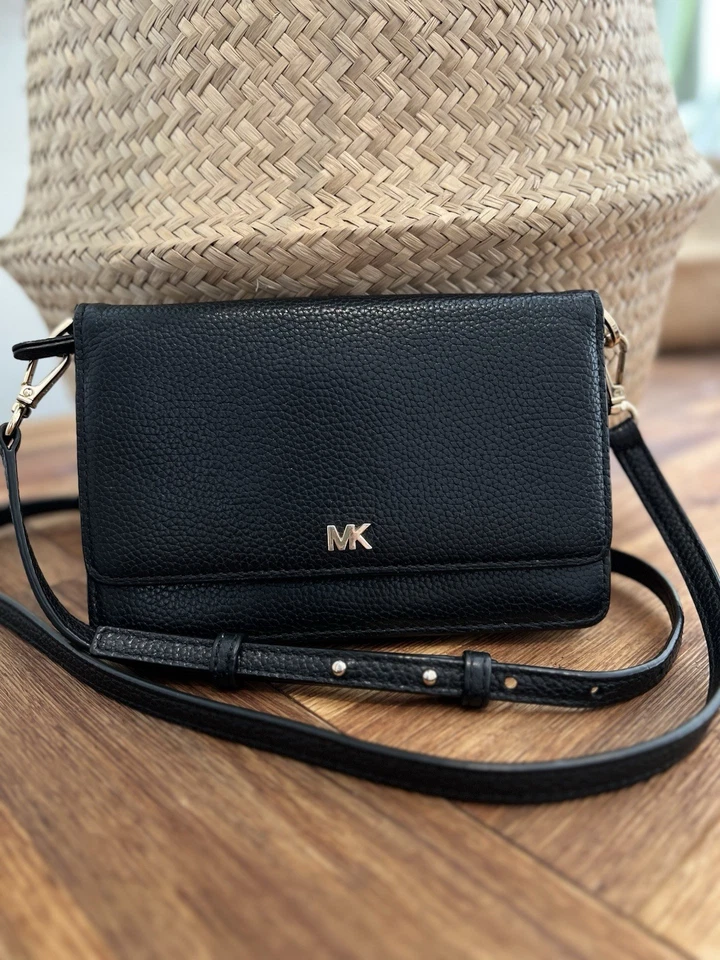 Genuine Michael Kors Black Convertible Wallet Crossbody Bag - Image 2 of 4