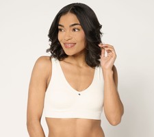 Breezies Cooling Comfort Wirefree Seamless Contour Bra Vanilla L New