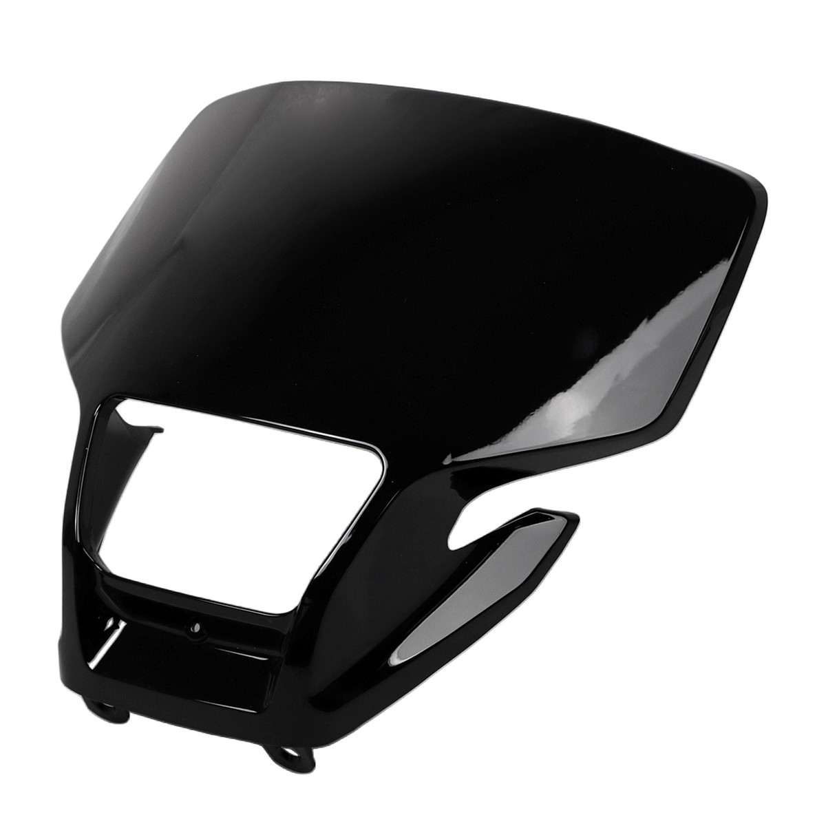 Gloss Black Front Headlamp Cover Shroud Visor Plate For Honda