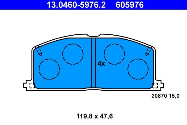 Bremsbelagsatz Scheibenbremse Vorderachse FüR Toyota Camry Stufenheck Carina IV-image