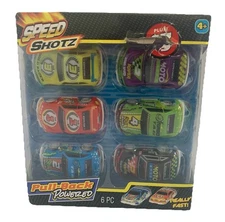 Ja-Ru Inc., Speed Shotz Pull Back Powered 6-Pack Racer Styles 2023 New