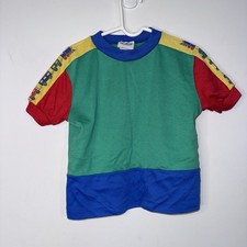 Vintage OshKosh Color Block Train Sweatshirt Toddler 3T USA Made
