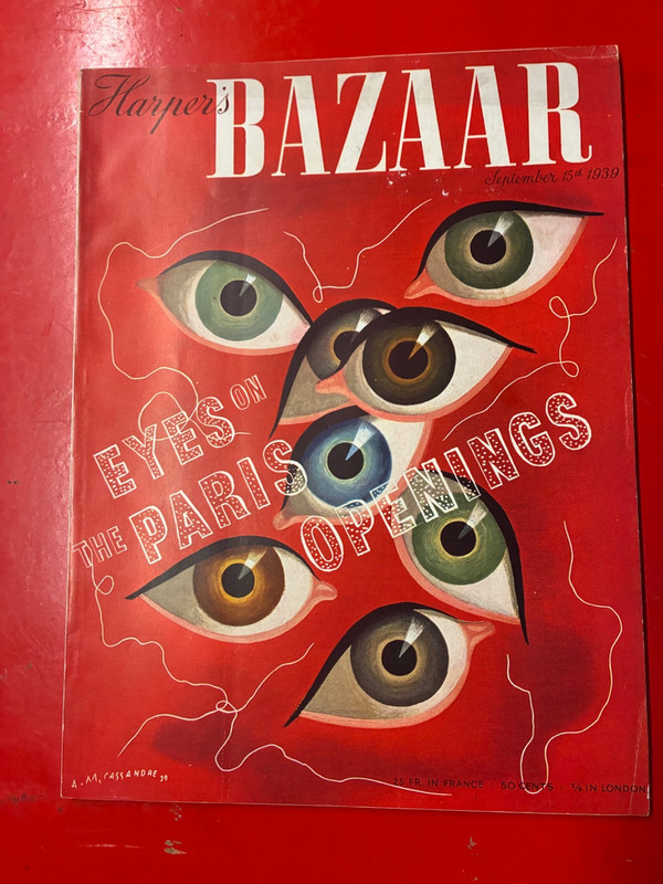 Harper's Bazaar September 15th, 1939 - A.M.  Cassandre, Lanvin, Balenciaga