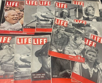 Life Magazine:  Random Lot of 5 Magazines from 30-40-1950s Sale! Read