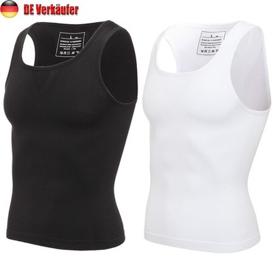 Männer Abnehmen Body Shaper Bauchweg Hemd Kompression Weste Mieder Shapewear 3XL