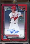 2024 Bowman Draft Tyson Lewis - 1st Chrome Prospect Auto - Red Refractor /5