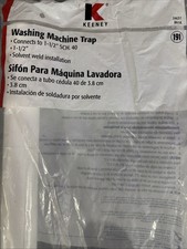 Keeney Washing Machine Trap 24637-801k 191 White PVC Plumbing New 191.