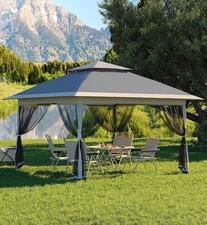 13 X 13 Pop up Gazebo with Mosquito Netting,Outdoor Patio Gazebo,Outdoor Canopy 