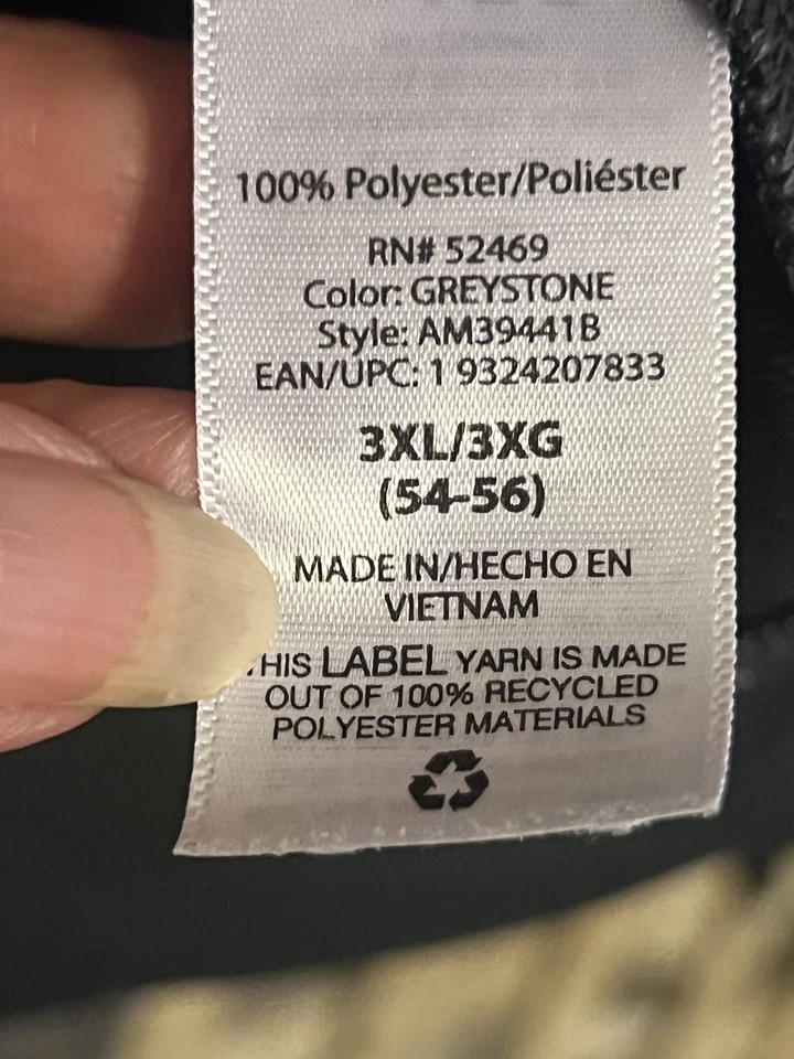 Athletic Works 轨道套装 2 件套男士 3X 黑色/灰色拉链夹克和裤子健身房套装 — 第 3/4 张图片