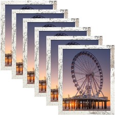 11x14 Picture Frame Set of 6 High Definition Glass, 11 x 14 Photo Frame for W...