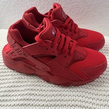 Nike Huarache Run GS Triple Red Athletic Shoes Sneakers Youth Size 5Y 2017