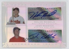 2009 Bowman Sterling Dual Refractor /199 Nolan Reimold Josh Reddick Auto 0o9