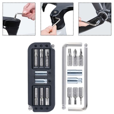 Multi Bicycle Tool Set 10 in 1 for Cycling Repair Wrench and Accessories