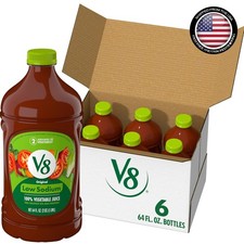 Vegetable Juice 6 Pack 64 Fl Oz Bottles Low Sodium 100 Non-GMO Gluten Free