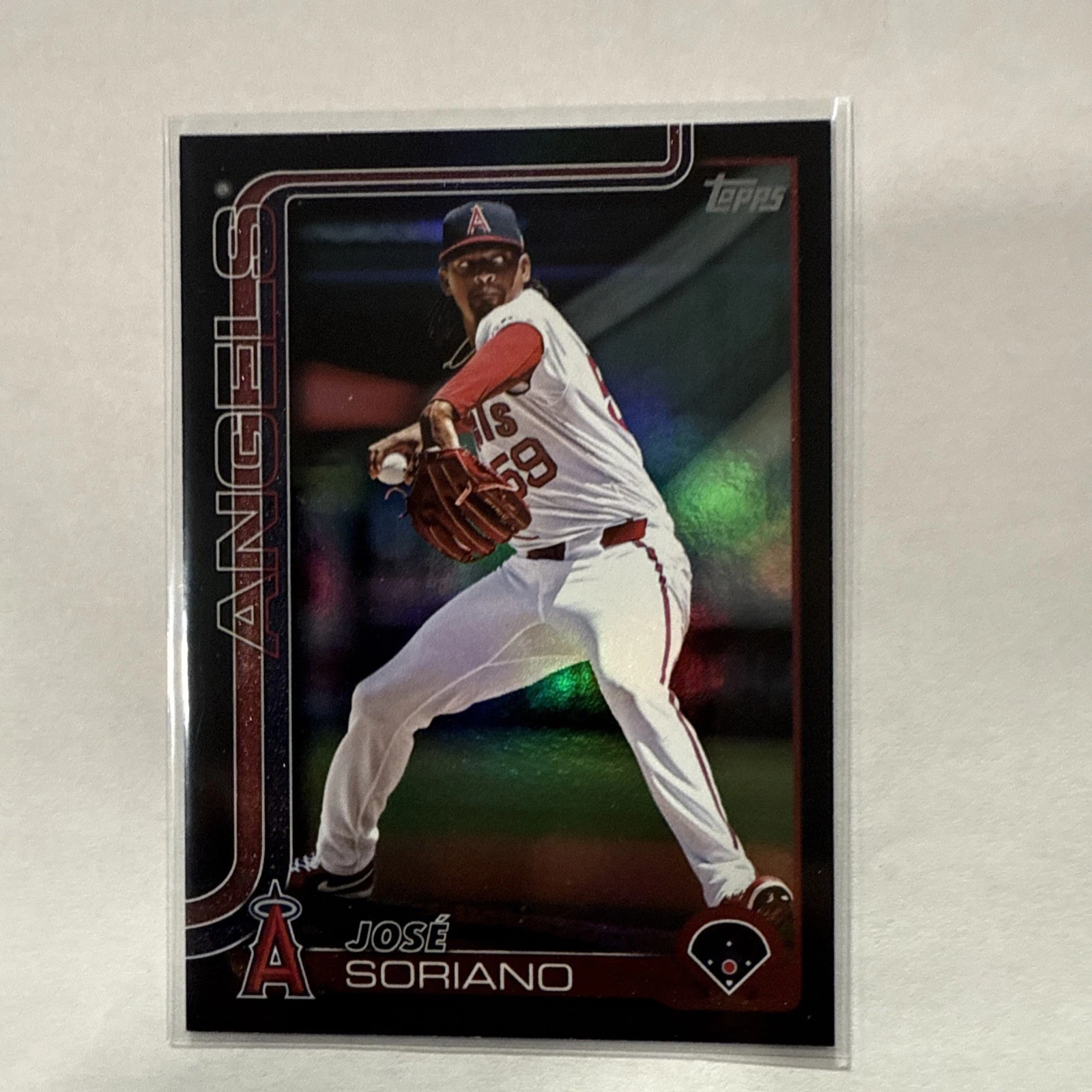 JOSE SORIANO 2025 Topps Series 2 ⚾️ # 669 BLACK DIAMANTE SSP #'d/10 ANGELES