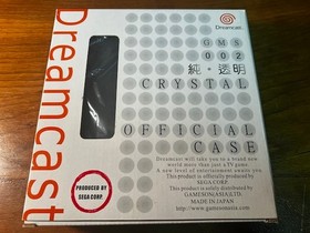 DREAMCAST OFFICIAL CRYSTAL CASE - GMS 002 - UNUSED - RARE - CLEAR SHELL OEM