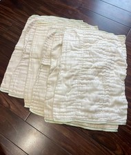 Lot of 6 Prefold Cloth Diapers Size Regular 100 Cotton for 15-30 lbs