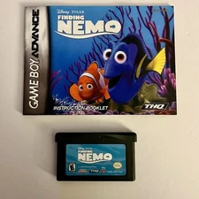 Finding Nemo (Nintendo Game Boy Advance, 2003) Game And Manual