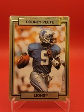1990 Action Packed Rodney Peete #77 Rookie Card (RC) Detroit Lions. rookie card picture