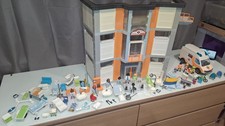 Playmobil 70190 Hospital & Extra Floor Huge & Ambulance Bundle Used / Clearance