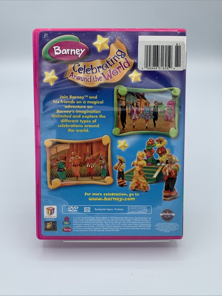 Barney 2 DVD Lot - Celebrating Around the World/ Jungle Friends ...