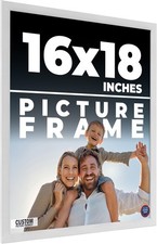 16x18 Frame White Wood Picture Photo Frame with UV Acrylic and Acid Free Backing