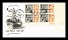 US COVER AIR MAIL 15C STATUE OF LIBERTY FDC PLATE BLOCK ARTCRAFT CACHET