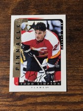 1996-97 Calgary Flames Todd Simpson Pinnacle Be A Player AUTOGRAPH #105