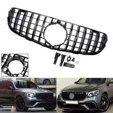 Frontgrill Grill Kühlergrill Schwarz ohne Emblem für Mercedes GLC X253 2015-2019 Frontgrill Grill Kühlergrill Schwarz ohne Emblem für Mercedes GLC X253 2015-2019