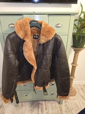 British Fighter Pilot Flying Jacket - Winter Leather Sheepskin RAF Repro WW2 New