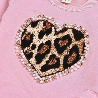 Leopard Top Jogginghose Panst Kleinkind Outfits Set Trainingsanzug Baby Mädchen Jungen Kleidung