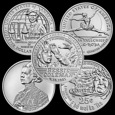2023 D American Women Quarters Full Set of 5-2023 coins  BU  