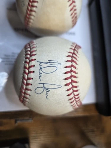 NOLAN RYAN & JOE MONTANA AUTOGRAPHED BASEBALL - NO COA - SEE PHOTOS