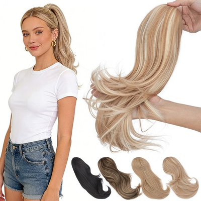 #ad #ad Drawstring Ponytail Clip in Hair Extension As Human Real Thick Layered Pony Tail $17.28