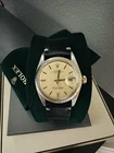 Vintage 1972 Rolex Datejust 36mm Ref 1601 Champagne Linen Dial ~On Leather Strap