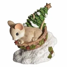 Charming Tails - Mouse Sledding Christmas Figure NEW 2022 135565